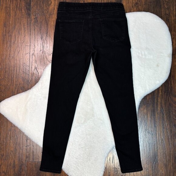 Old Navy Pull-On Jeggings 14 Long Rockstar Skinny Black Stretch Elastic Waist - Picture 4 of 11